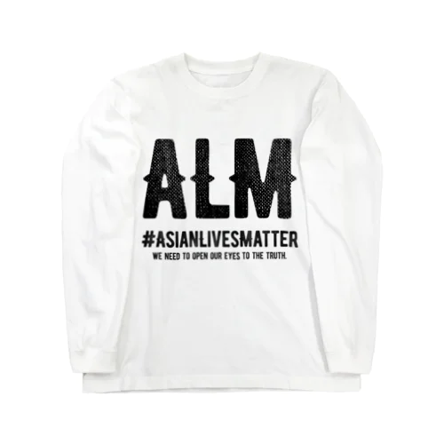 Asian Lives Matter。 黒 ロングスリーブTシャツ