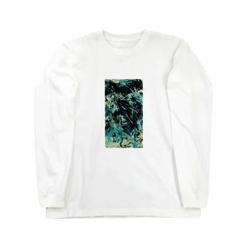 paint_01_xx(emerald) ロングスリーブTシャツ