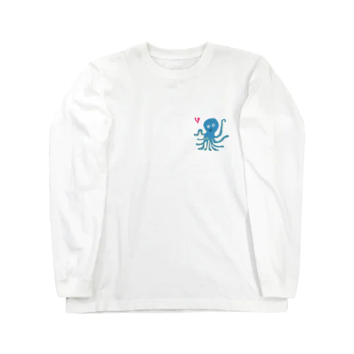 幸せの青いタコ Long Sleeve T-Shirt