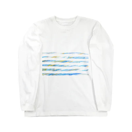 子供のらくがき【夏色ボーダー】 Long Sleeve T-Shirt