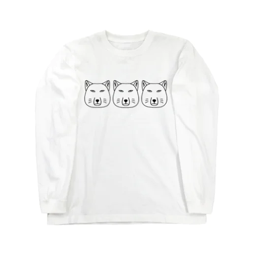 チベットスナギツネ（3匹） Long Sleeve T-Shirt