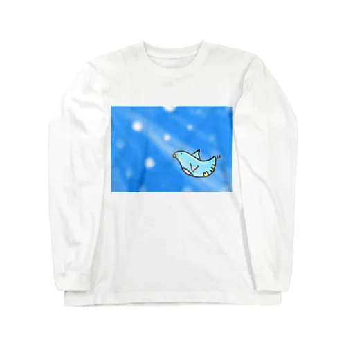 泳ぐ、ぺんぎんくん Long Sleeve T-Shirt