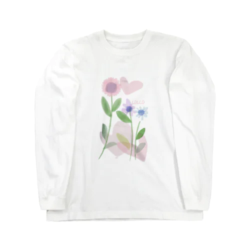 やさしいお花ちゃんとハート Long Sleeve T-Shirt