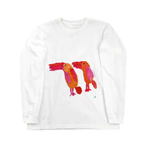 天才アートKYOTO 長村駿_1 アカショウビン Long Sleeve T-Shirt