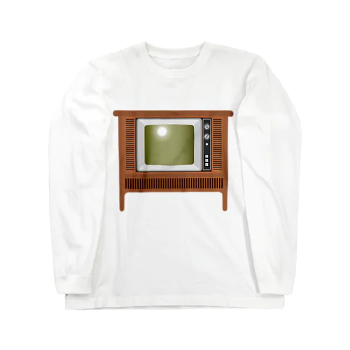 レトロな昭和のオーディオテレビのイラスト 脚付き  Long Sleeve T-Shirt