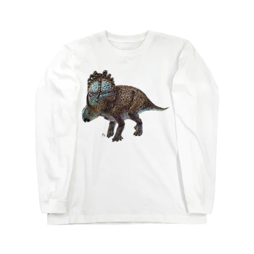 Sinoceratops(水彩） ロングスリーブTシャツ