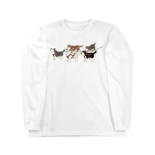 犬ぞりスタート! Long Sleeve T-Shirt