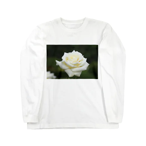 フラワー・ホワイト Long Sleeve T-Shirt