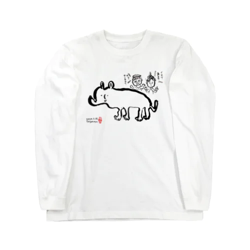 動物　犬　猫 ロングスリーブTシャツ