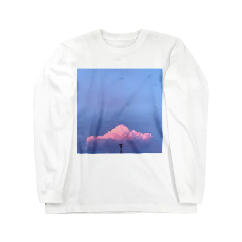 ピンクの雲 ロングスリーブTシャツ