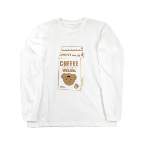 ポメクマ（コーヒー牛乳ver） ロングスリーブTシャツ