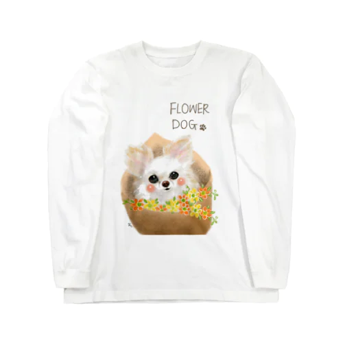 花束わんこ Long Sleeve T-Shirt