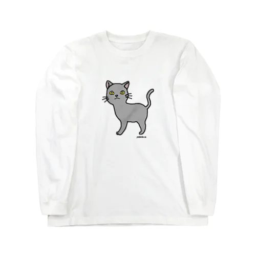 おさんぽこねこ（グレー） ロングスリーブTシャツ