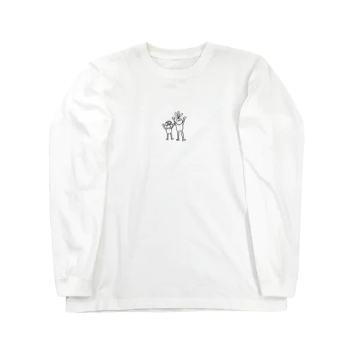 きのことうさぎ・何に驚いているのだ…？ Long Sleeve T-Shirt