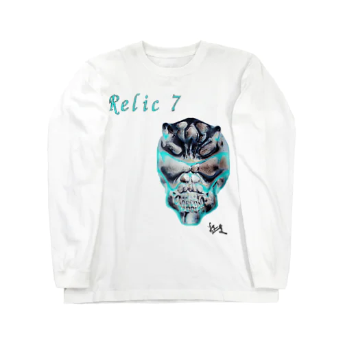 Relic 7　二角鬼スカル Long Sleeve T-Shirt