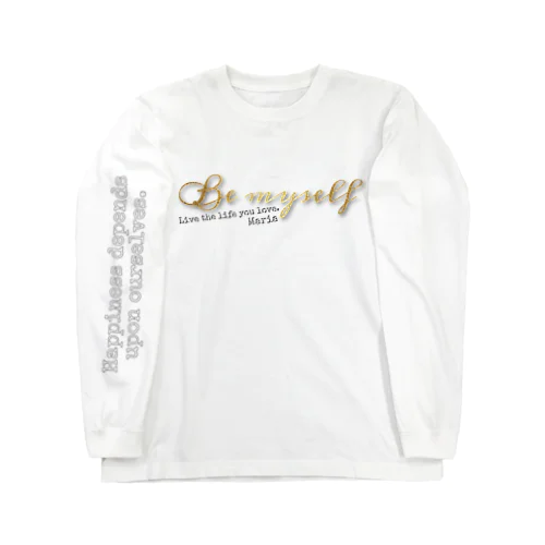 黒推奨！Be myselfデザイン Long Sleeve T-Shirt