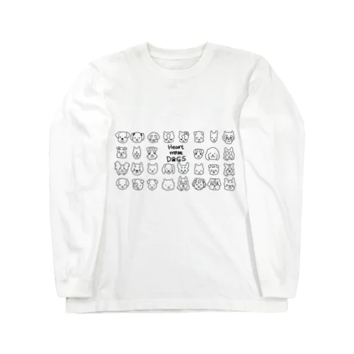 Heart nose DOGS（横長） Long Sleeve T-Shirt