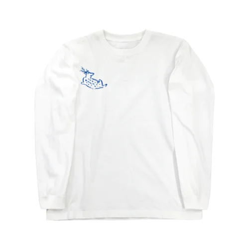 のんびりblue deer Long Sleeve T-Shirt