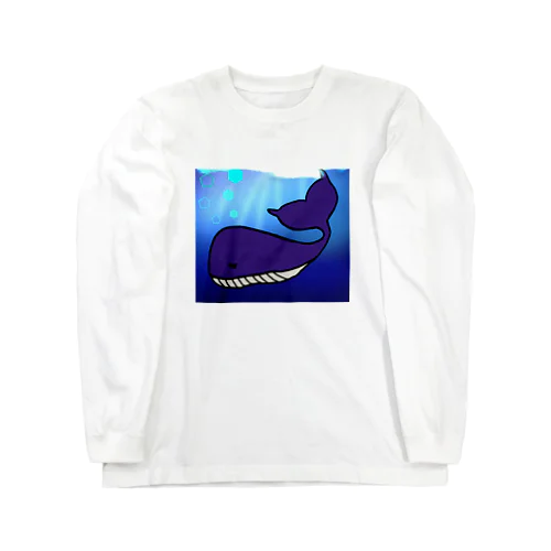 海中のクジラ🐳 ロングスリーブTシャツ