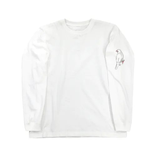 見返り白文鳥 Long Sleeve T-Shirt