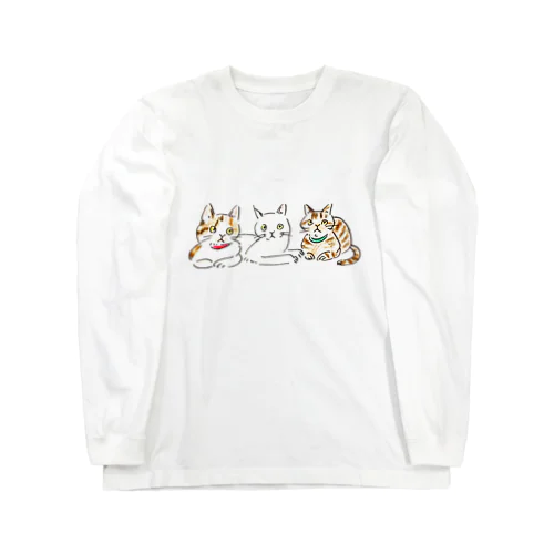 三匹の猫 ロングスリーブTシャツ