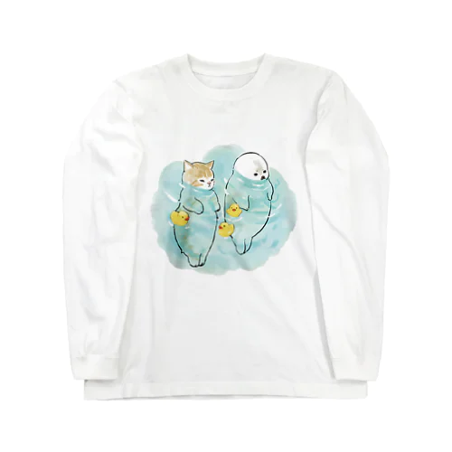 海とにゃんこ Long Sleeve T-Shirt