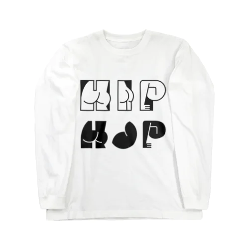 HAPPY ASS HIP HOP! 黒 ロングスリーブTシャツ