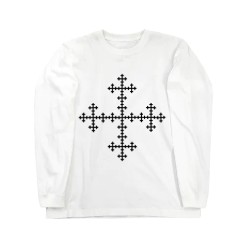 Fractal Vicsek Snowflake Long Sleeve T-Shirt