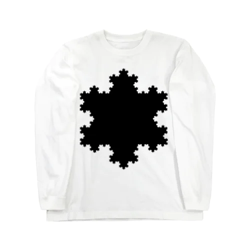 Fractal Koch Snowflake ロングスリーブTシャツ