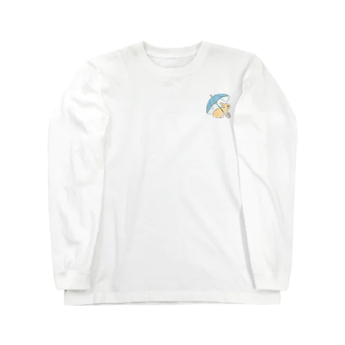 うさぎさんと傘（オレンジ） Long Sleeve T-Shirt