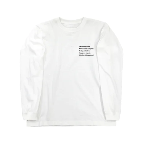 シンプル　ONE HAPPINESS Long Sleeve T-Shirt