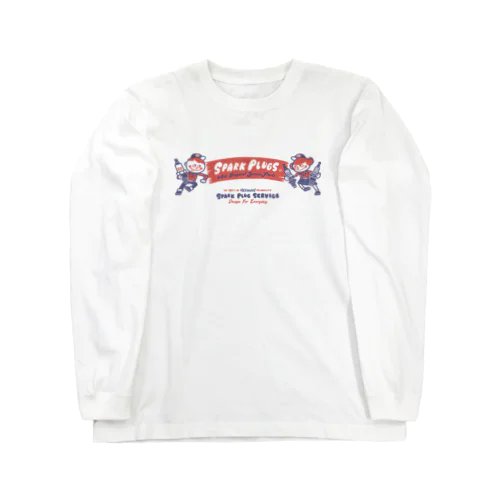 スパークプラグとBoy & Girl★アメリカンレトロ【片面A柄】 Long Sleeve T-Shirt