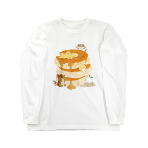 Pancake party きらきらレオパふれんず kirakira leopa ロングスリーブTシャツ