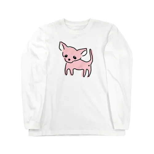 ゆるチワワ（ピンク） Long Sleeve T-Shirt