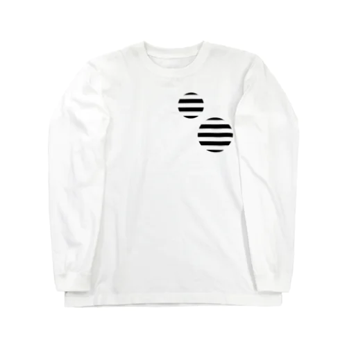 Cropping Border T(Circle) / Black-Gray Long Sleeve T-Shirt