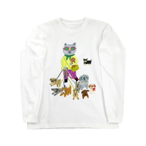 面倒見のよいねこ Long Sleeve T-Shirt