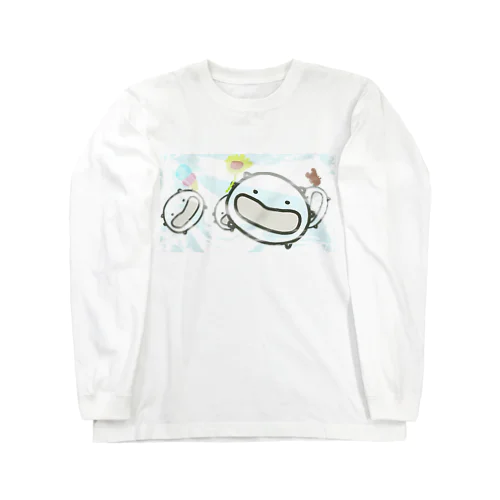 夏の楽しさを残したくて凍ったねこたちです Long Sleeve T-Shirt