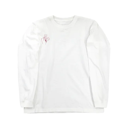 ワンポイントドリチケモチーフ_RED Long Sleeve T-Shirt