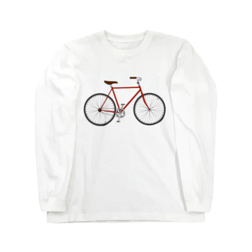 赤い自転車 ロングスリーブTシャツ