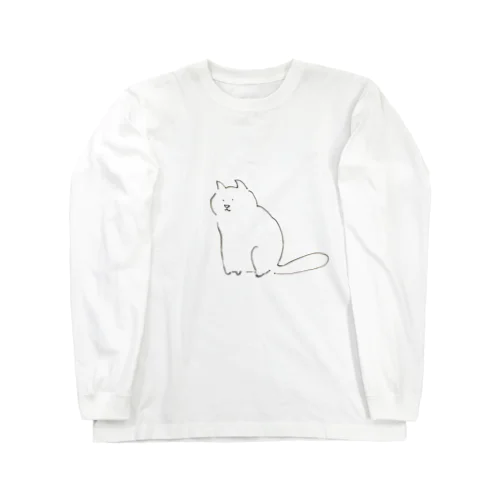 ふくよかなねこT ロングスリーブTシャツ