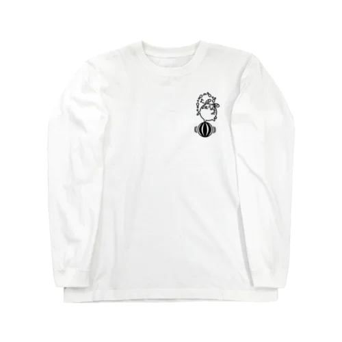 ウサコロまる・ジャグリング２（小）（線画：黒バージョン） Long Sleeve T-Shirt