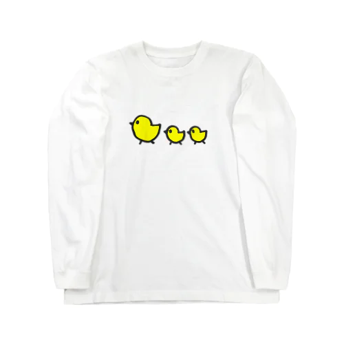 ヒヨコの親子 Long Sleeve T-Shirt