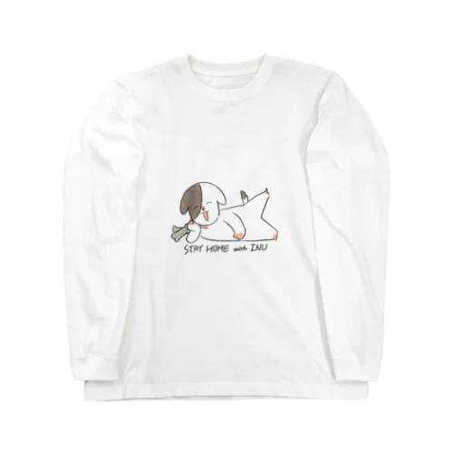 STAY HOME with INU  ロングスリーブTシャツ