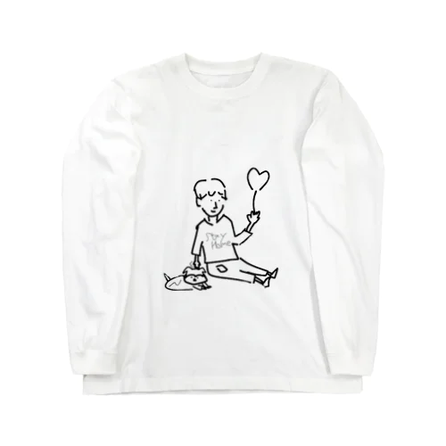 犬と子供【Stay Home】 Long Sleeve T-Shirt