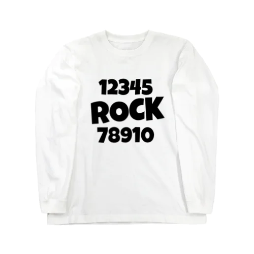 12345ROCK7890 ROCK斜めver ロングスリーブTシャツ