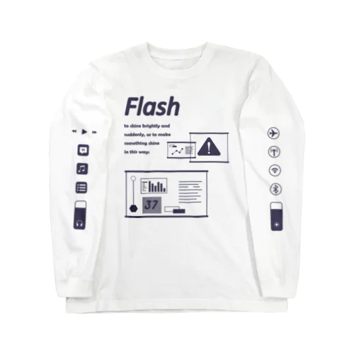 FLASH LONG T WH ロングスリーブTシャツ