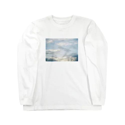 淡い空と電線 Long Sleeve T-Shirt