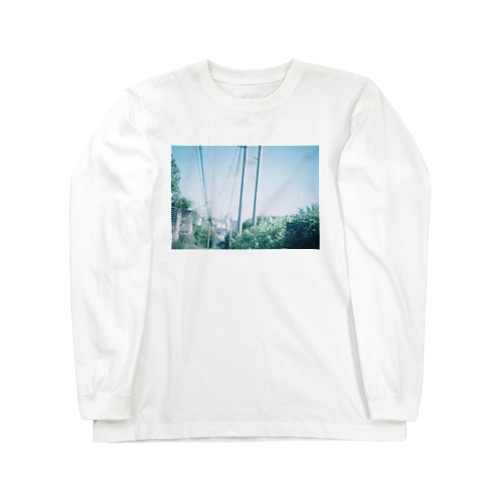 ブルーでぼやける風景 Long Sleeve T-Shirt