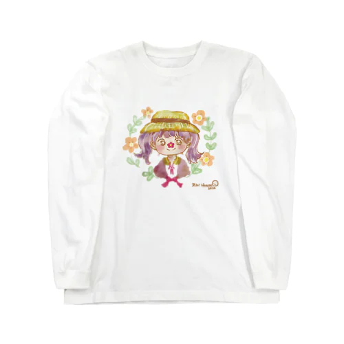 麦わら帽子の女の子シリーズ。 Long Sleeve T-Shirt