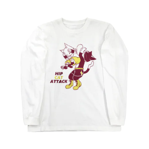 プロレスにゃんこ☆ヒップアタック~プロレス衣装単色ver~ Long Sleeve T-Shirt